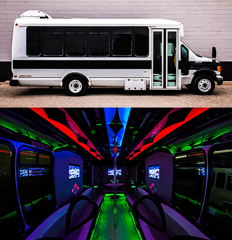 24 passenger party bus exterior