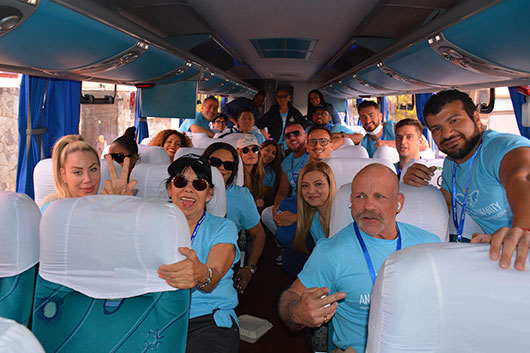people onboard a charter