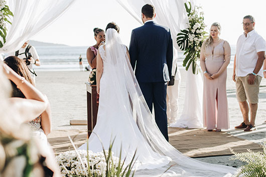 couple at a wedding party