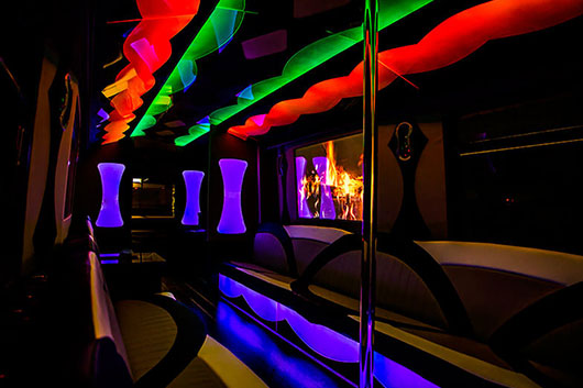 party bus spacious interior